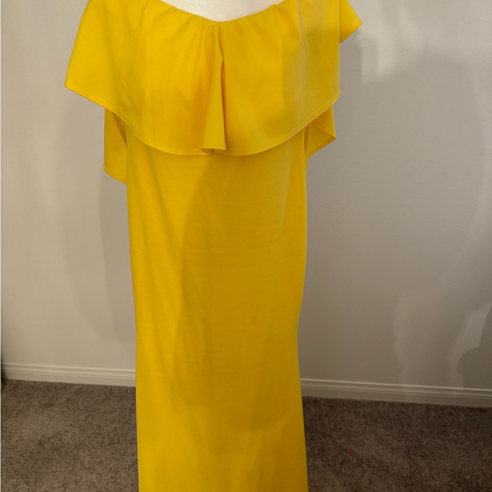 Yellow Ruffle Dress - Picture 2 of 4